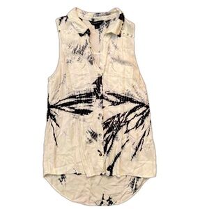 ROCK & REPUBLIC Tie Dye Sleeveless Top Stud Detail Small Button Down